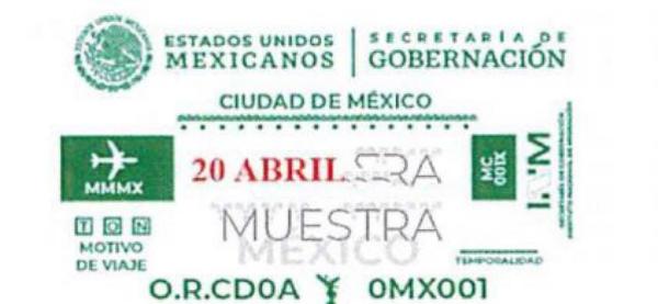 墨西哥移民局将在外国公民的护照等旅行文件上盖入境章